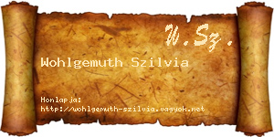 Wohlgemuth Szilvia névjegykártya